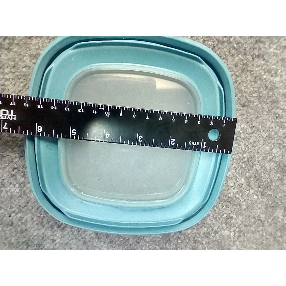 Rubbermaid Premier Replacement Lids Teal Blue Square 7in Set of 2 10M3M4 6A